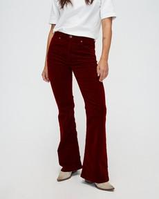 Lisette flare corduroy - bordeaux via Brand Mission