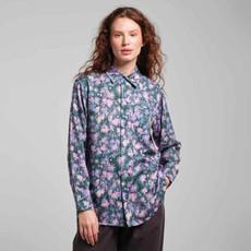 Kosta blouse blurred flowers - purple via Brand Mission