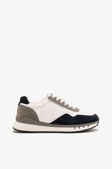 Sicilia leather sneaker - white/zwart via Brand Mission