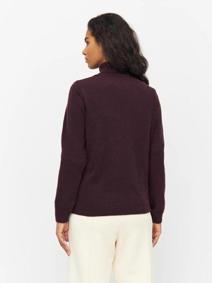 Roll neck pull - chocolate plum from Brand Mission