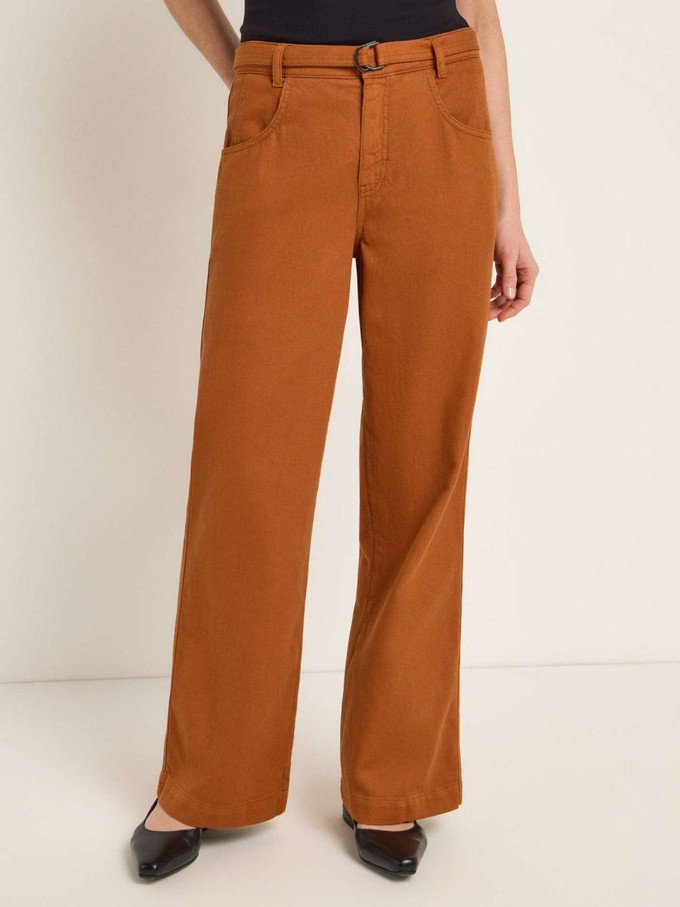 Pantalon met riem - almond from Brand Mission