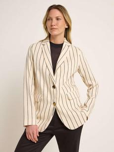 Blazer streep - creme zwart via Brand Mission