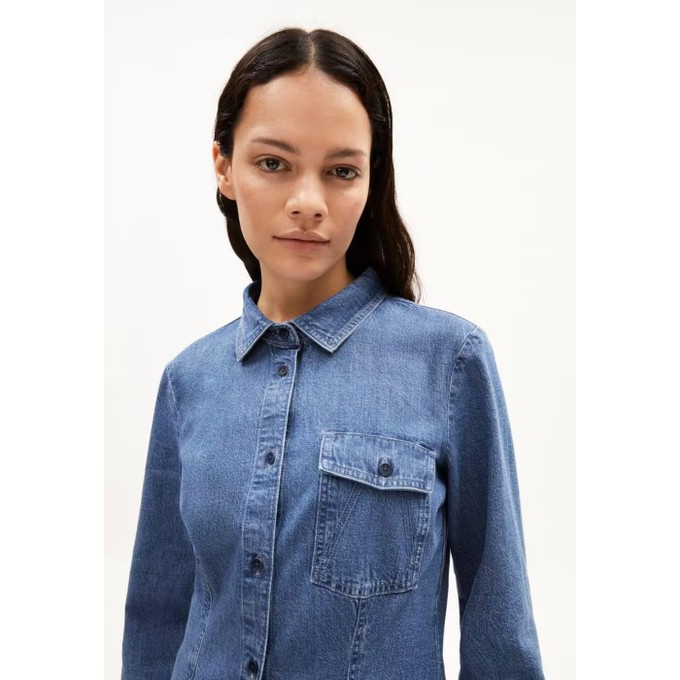 Nilaara demi blouse - iced indigo from Brand Mission