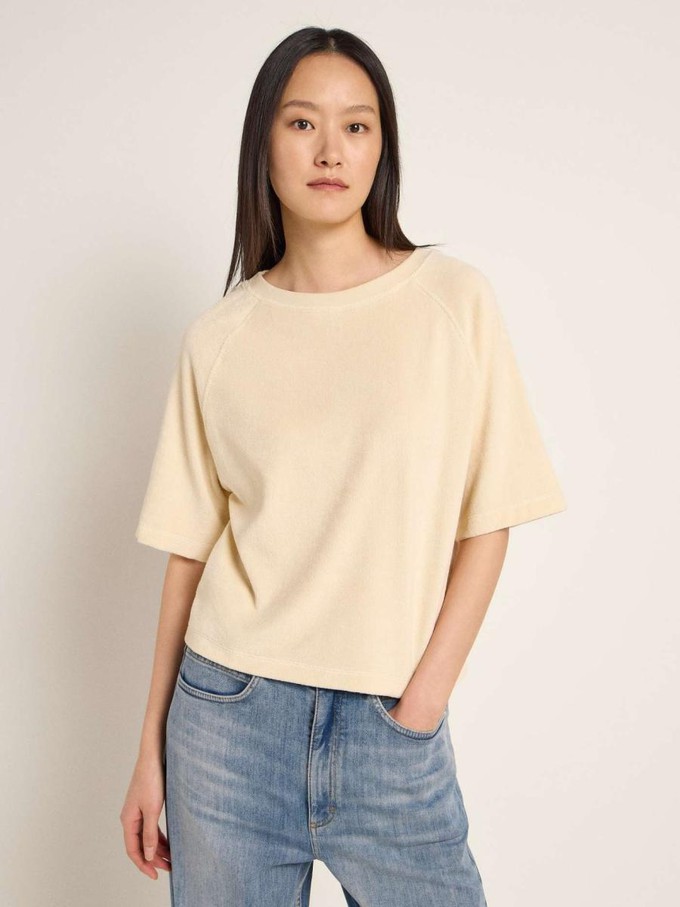 Sweatshirt korte mouw - creme from Brand Mission