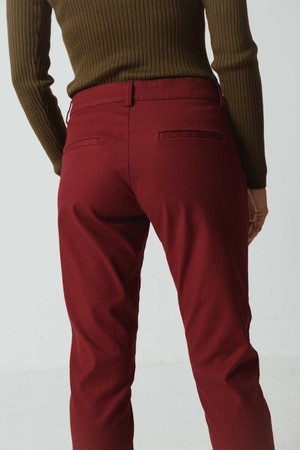 Landa broek - burgundy from Brand Mission