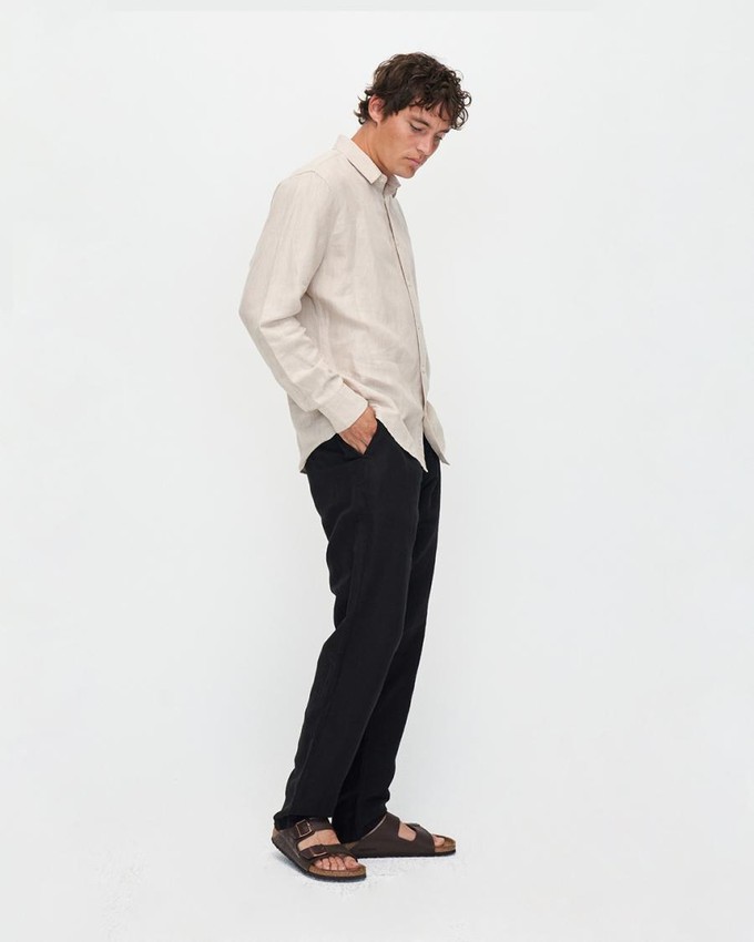 Nico shirt - light sand melange from Brand Mission