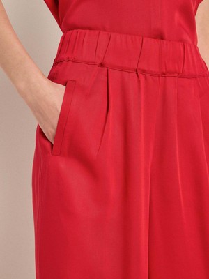 Pantalon tencel - rood from Brand Mission