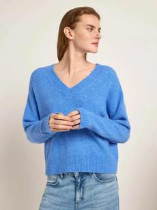 Alpaca trui v-hals - blue via Brand Mission