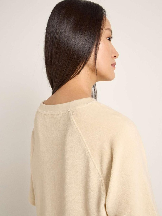 Sweatshirt korte mouw - creme from Brand Mission