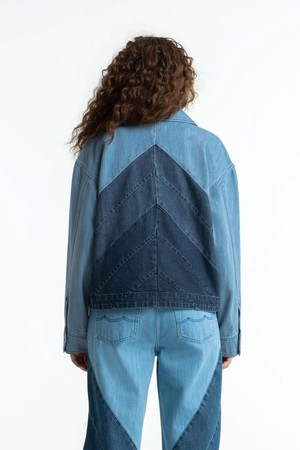 Birgitte denim jacket - paneling from Brand Mission