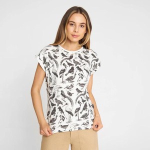 T-shirt visby black birds - off white from Brand Mission