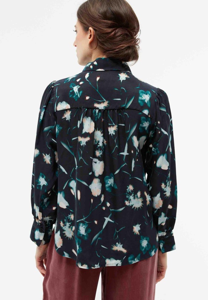 Kasia blouse flowers - black/ teal from Brand Mission