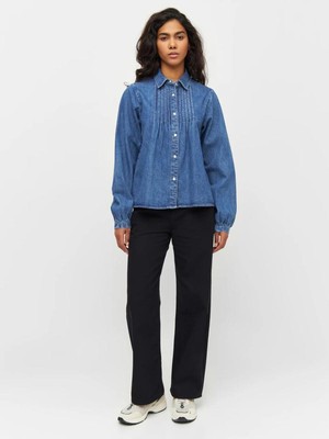 Denim A-shape blouse - vintage indigo from Brand Mission