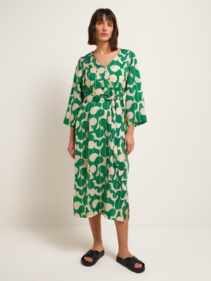 Midi jurk - graphic dots green from Brand Mission