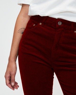 Lisette flare corduroy - bordeaux from Brand Mission