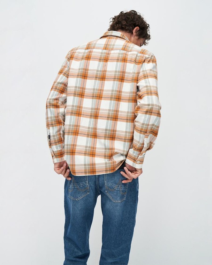 Andrew check overshirt - white desert from Brand Mission