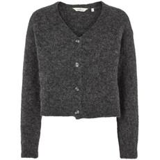 Magna cardigan - dark grey melange via Brand Mission