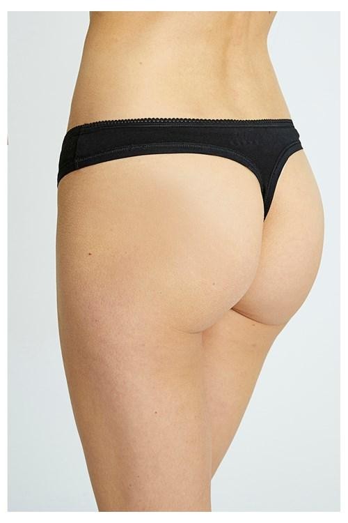 Organic thong - zwart from Brand Mission