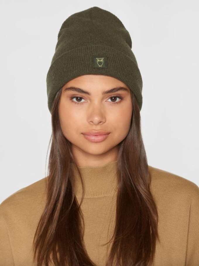 Rib wool beanie - forrest night from Brand Mission