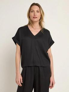 Top tencel - zwart via Brand Mission