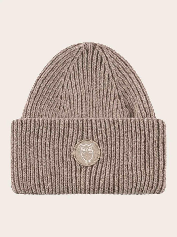 Big rib wool beanie - kelp melange from Brand Mission