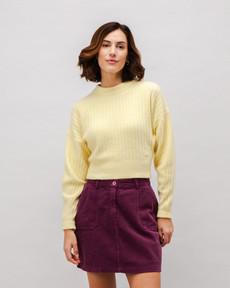 Corduroy Short Skirt Grape via Brava Fabrics