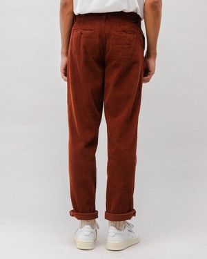 Corduroy Pleated Chino Pants Copper from Brava Fabrics