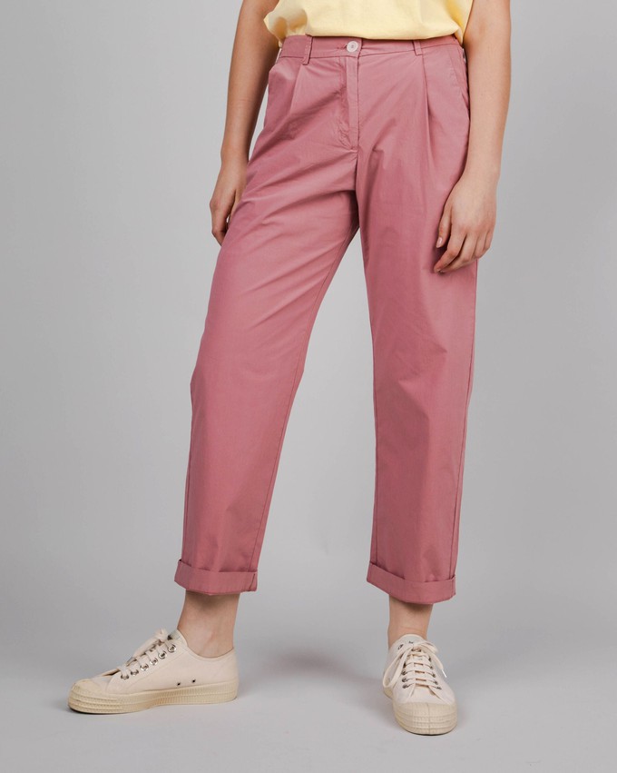 Elastic Pleated Chino Dusty Pink from Brava Fabrics