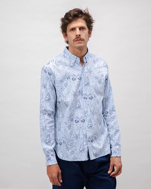 Seven Seas Oxford Cotton Shirt Blue from Brava Fabrics