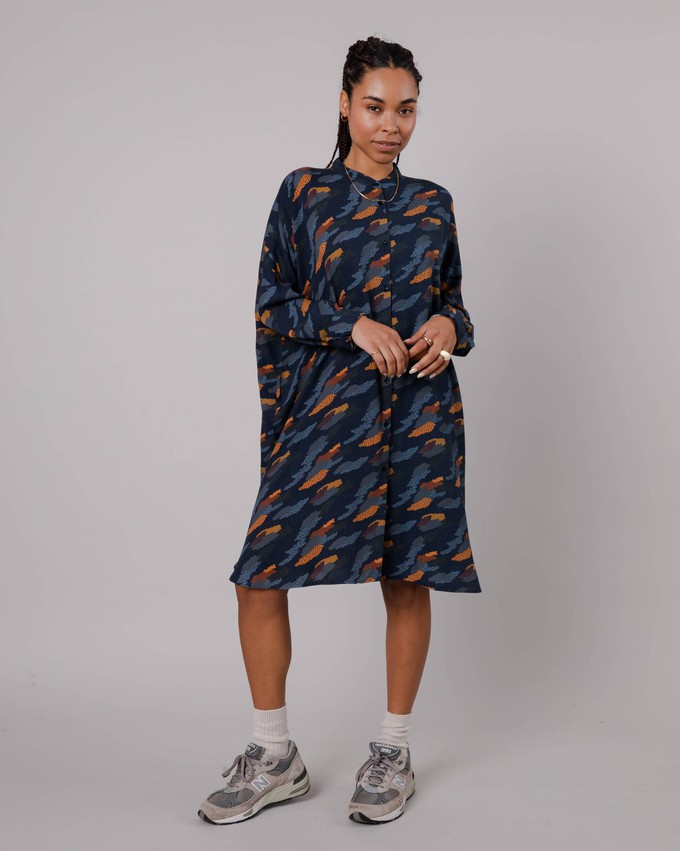 Ucon Palma Oversized Mao Dress Navy from Brava Fabrics