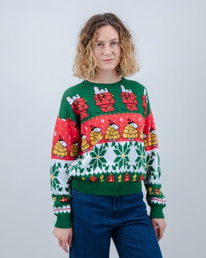 Peanuts Xmas Cotton Sweater Multicolor from Brava Fabrics