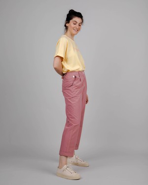 Elastic Pleated Chino Dusty Pink from Brava Fabrics