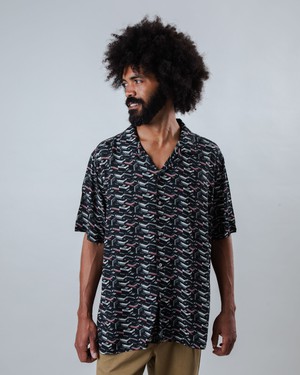 Kodak Film Aloha Shirt Black from Brava Fabrics