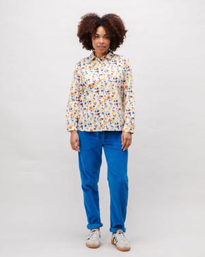 Geo Cotton Blouse Ecru from Brava Fabrics