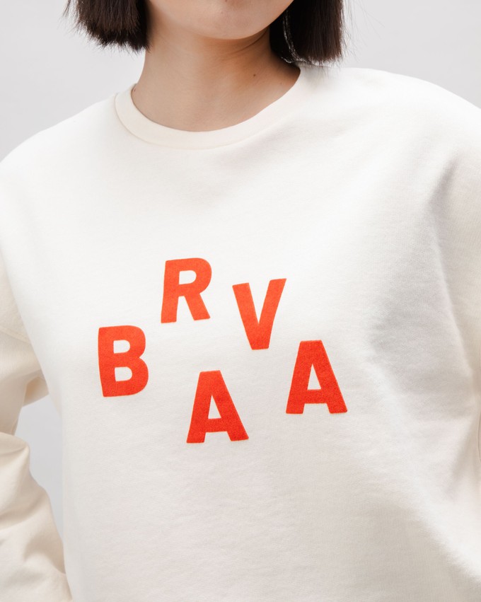 BRV Squared Cotton Sweatshirt Ecru from Brava Fabrics