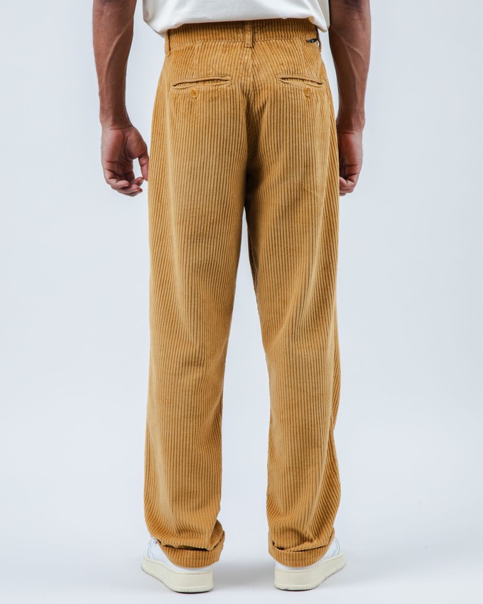 Corduroy Pleated Chino Pants Camel from Brava Fabrics