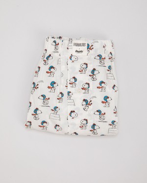 Peanuts Flying Ace Cotton Boxers Ecru from Brava Fabrics