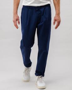 Comfort Chino Cotton Pants Navy via Brava Fabrics