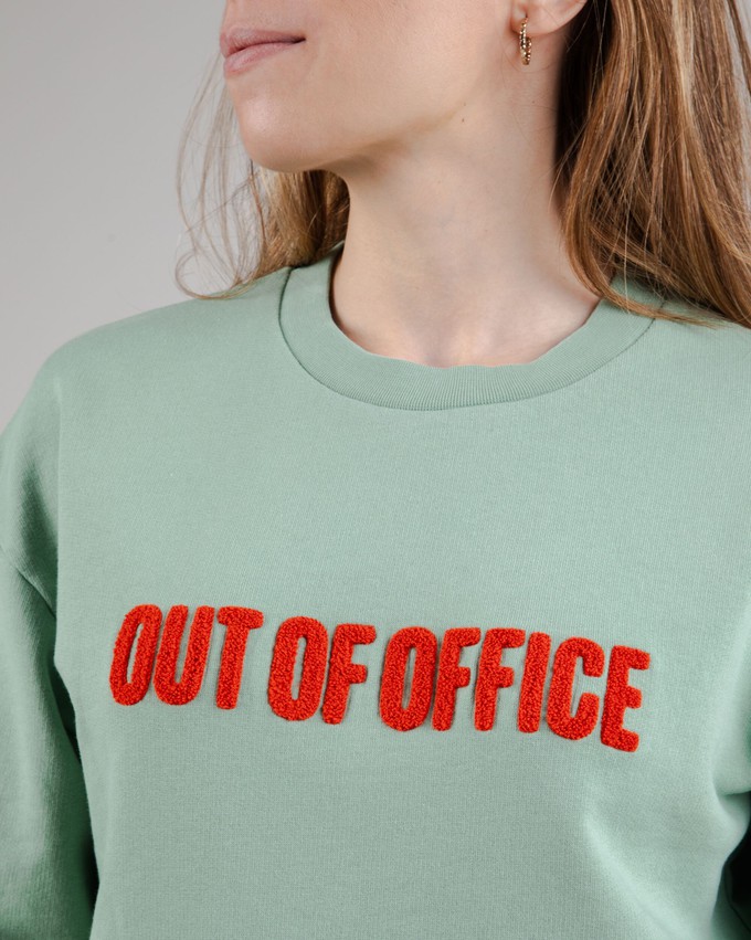 Out of Office Rounded Hem Sweatshirt Mint from Brava Fabrics