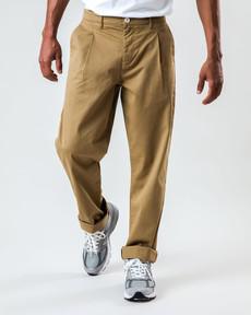 Pleated Chino Camel via Brava Fabrics