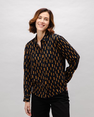 Mist Viscose Blouse Black from Brava Fabrics