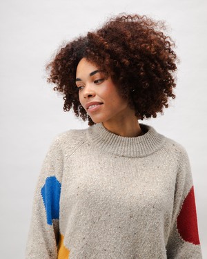 Perkins Raglan Wool Sweater Multicolor from Brava Fabrics