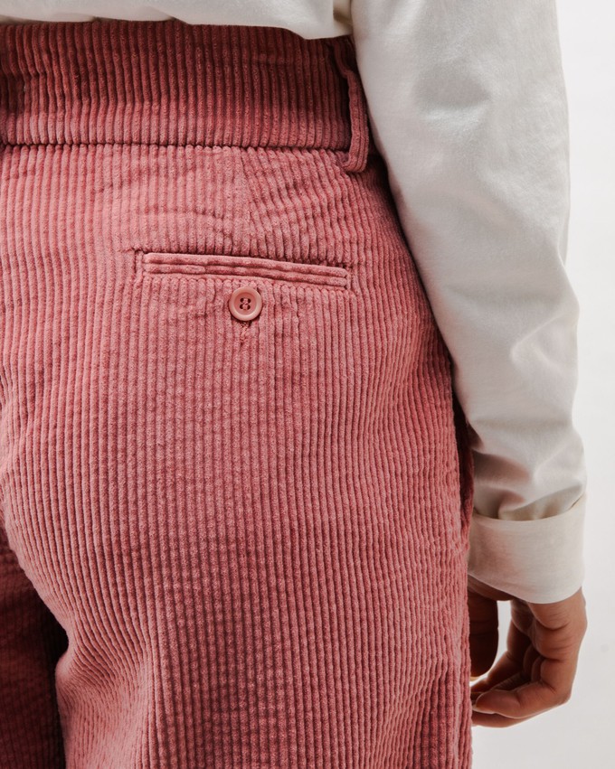 Corduroy Pleated Pants Rose from Brava Fabrics