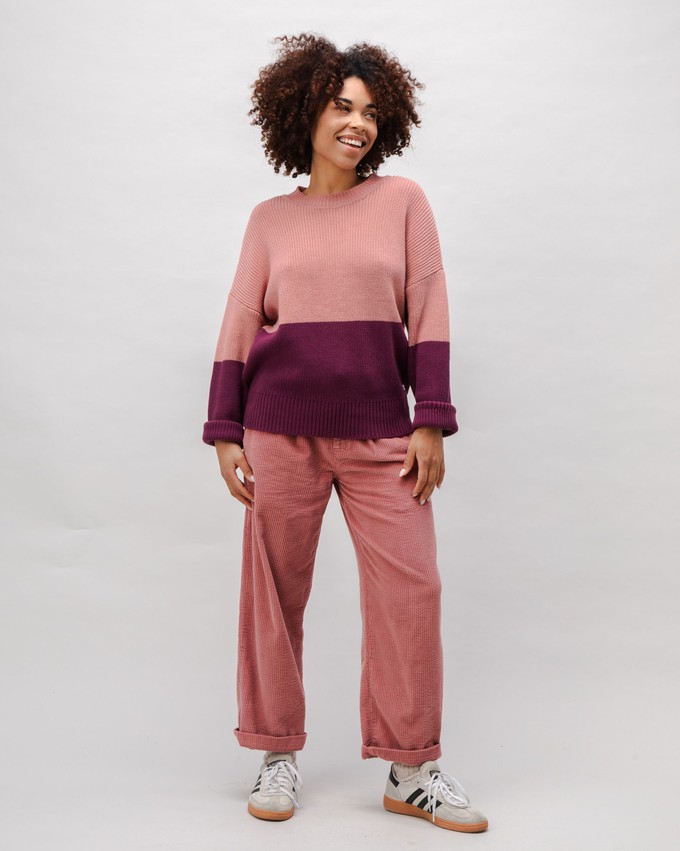 Bicolor Cotton Sweater Rose from Brava Fabrics