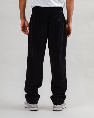 Corduroy Pleated Chino Pants Black from Brava Fabrics