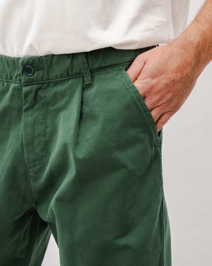 Comfort Chino Cotton Pants Green from Brava Fabrics