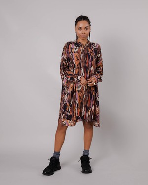 Etna Oversized Mao Dress Brown from Brava Fabrics