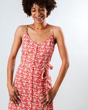 Marisol Strap Dress Red from Brava Fabrics