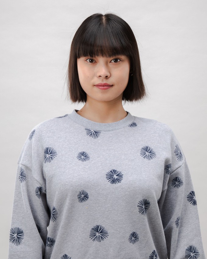 Urchin Rounded Cotton Sweatshirt Grey Melange from Brava Fabrics