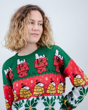 Peanuts Xmas Cotton Sweater Multicolor from Brava Fabrics